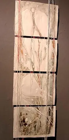 Entranhezas da Natureza, gravura em fios de Vera Lucia Pereira