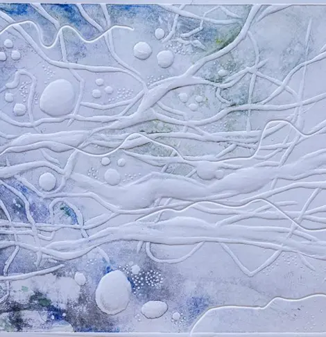 Formas Orgânicas — Tríptico, gravura de Vera Lucia Pereira