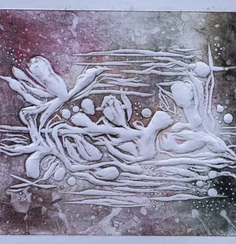 Formas Orgânicas I, gravura de Vera Lucia Pereira